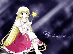 Chobits, dziewczyna, gwiazda, napis