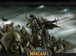 World Of Warcraft, czaszka, wojownik, koń, fantasy