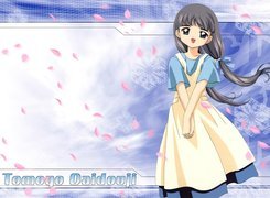 Cardcaptor Sakura, dziewczyna, suknia, włosy, napisy