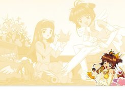Cardcaptor Sakura, dziewczyny,  korona, pluszak