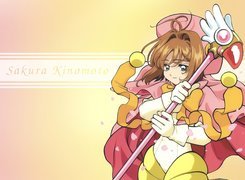 Cardcaptor Sakura, napis, dziewczyna, ubiór