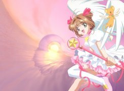 Cardcaptor Sakura, dziewczyna, pluszak, kij, wings