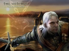 The Witcher, mężczyzna, miecz, amulet, talizman