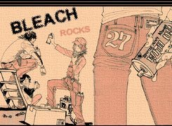 Bleach, ludzie, napisy, spray