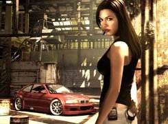 Need For Speed Most Wanted, kobieta, samochód, bmw