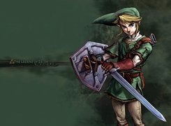 Legend Of Zelda, postać, miecz, tarcza, elf