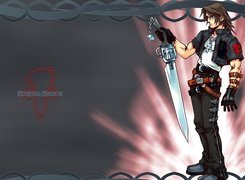 Kingdom Hearts, postać, mężczyzna, rewolwer, nóż