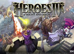 Heroes 4, postacie, miecz, ogień, smok