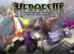 Heroes 4, postacie, miecz, ogień, smok