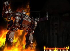Firestarter, robot, broń, ogień