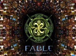 tunel, logo, obrazy, Fable