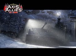 Axis And Allies, czołg, światło, śnieg, księżyc