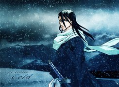 Bleach, napis, katana, kobieta
