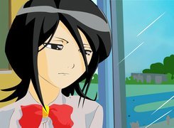 Bleach, kobieta, okno, kokarda