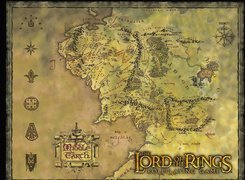 The Lord of The Rings, znaki, napis, mapa