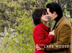 The Lake House, Sandra Bullock, mężczyzna, park, pocałunek