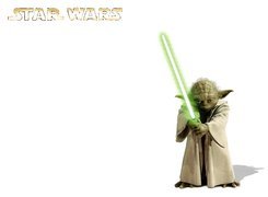 białe tło, Star Wars, laser, Yoda