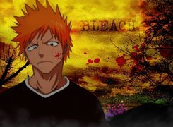 Bleach, postać, krew,  drzewa
