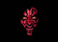 Star Wars, twarz, czarne, tło, Darth Maul