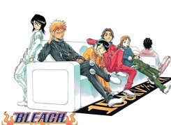 Bleach, postacie, napis, kanapa