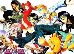 Bleach, ludzie, lew, napis