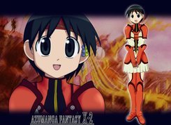 Azumanga Ff, postać, dziewczyna, napis, twarz