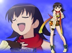 Azumanga Ff, dziewczyna, twarz, napis