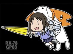 Azumanga Daioh, pies, kot, dziewczyna, Parasolka