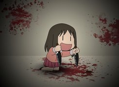 Azumanga Daioh, dziewczynka, noże