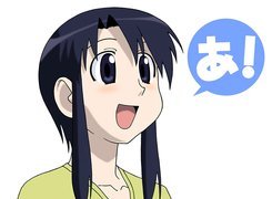 Azumanga Daioh, kobieta, napis, włosy