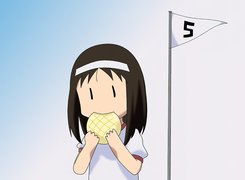 Azumanga Daioh, flaga, ciastka, dziewczyna