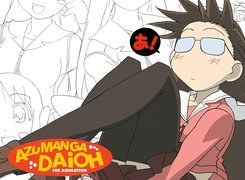 Azumanga Daioh, napisy, dziewczyna, okulary