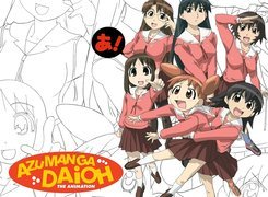 Azumanga Daioh, logo, napis, dziewczyna