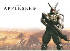 Appleseed, robot, napis, miasto