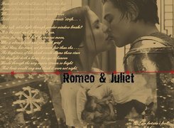 Romeo And Juliet, Claire Danes, Leonardo DiCaprio, pocałunak, wiersz