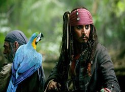 piraci_z_karaibow_2, Johnny Depp, papuga