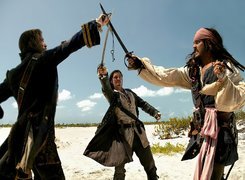 piraci_z_karaibow_2, Orlando Bloom, Johnny Depp, szabla, piraci