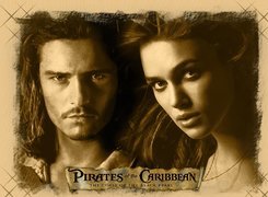 Piraci Z Karaibów, Keira Knightley, Orlando Bloom, twarze
