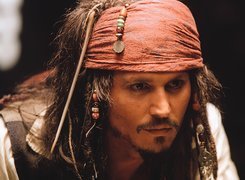 Piraci Z Karaibów, Johnny Depp, korale, chusta