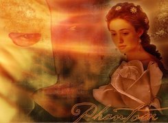 Phantom Of The Opera, Emmy Rossum, Gerard Butler, maska, róża