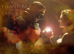 Phantom Of The Opera, Gerard Butler, Emmy Rossum, światełko, pocałunek