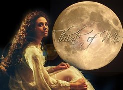 Phantom Of The Opera, księżyc, koszula, nocna, kobieta