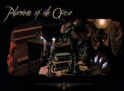 Phantom Of The Opera, stolik, świecznik, wazon