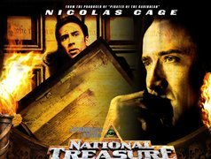 National Treasure 1, Nicolas Cage, obrazy, stare, pismo