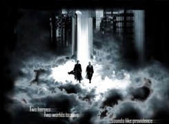 Matrix, płaszcz, dym, światło