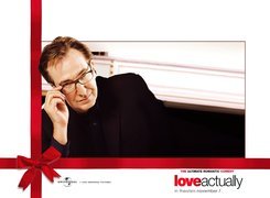 Love Actually, Alan Rickman, Mężczyzna, Okulary, Wstążka