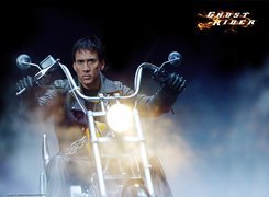 motocykl, dym, Ghost Rider, Nicolas Cage