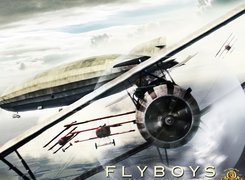 Flyboys, zeppelin, dwupłat