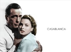 Casablanca, Humphrey Bogart, Ingrid Bergman, białe, tło