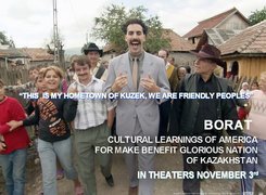 Borat, Sacha Baron Cohen, ludzie, domy